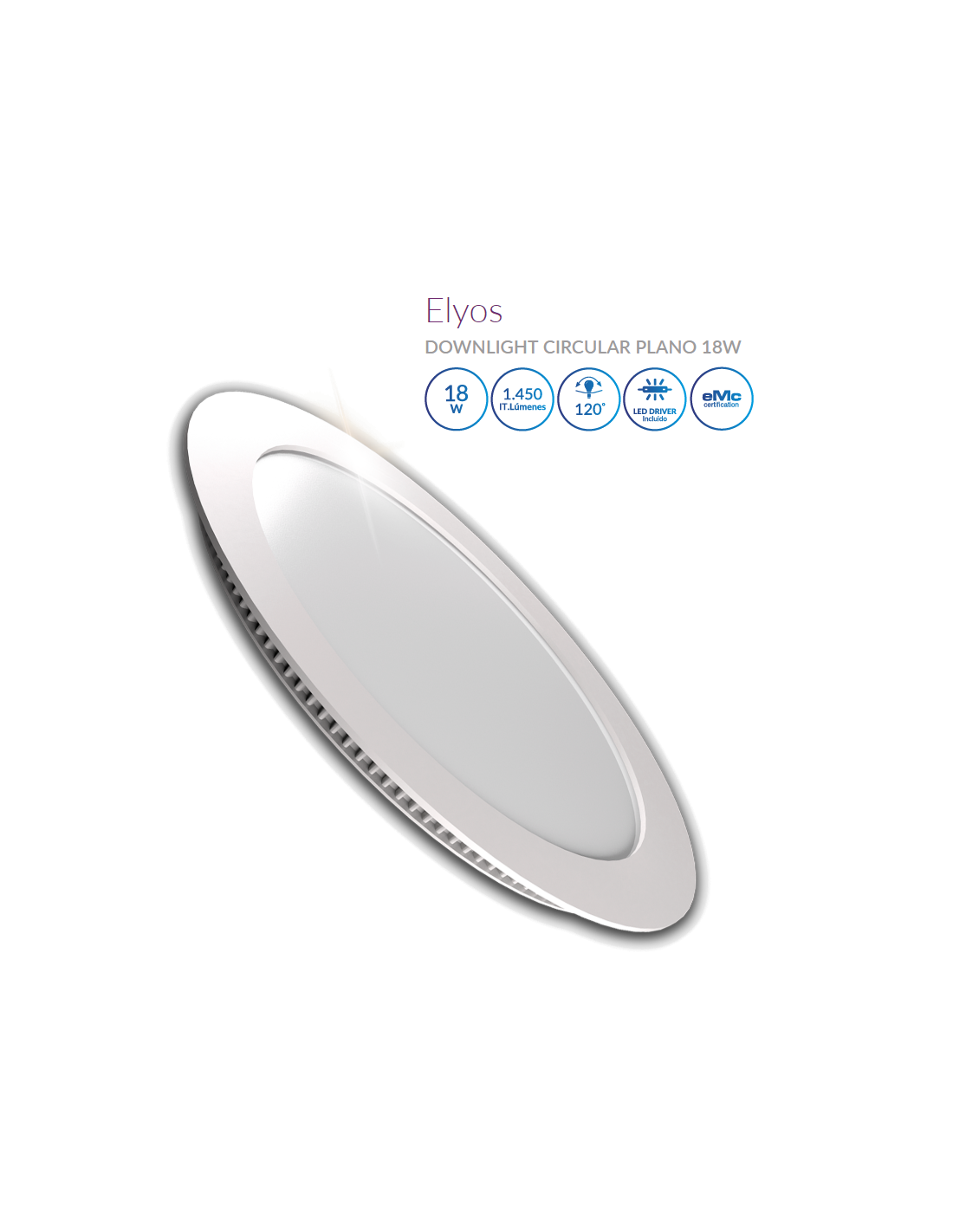 Downlight Led Circular Plano Blanco W Atmoss Dow