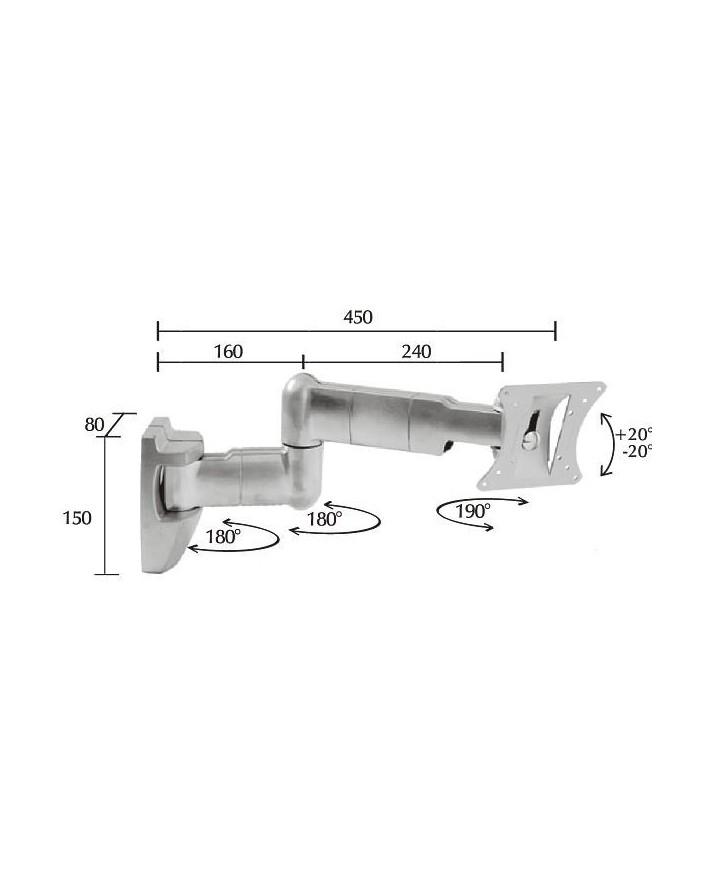 Soporte TV LCD-PLASMA  TRIDIRECTION 20 Kg - 30" /Tboston