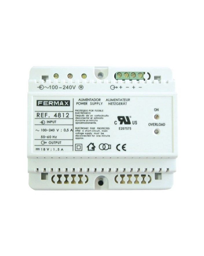 ALIMENTADOR DIN6 100-240VAC/18VDC-1,5A