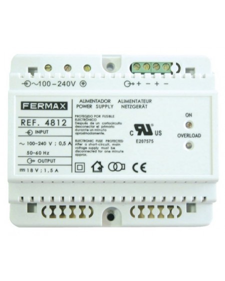 ALIMENTADOR DIN6 100-240VAC/18VDC-1,5A