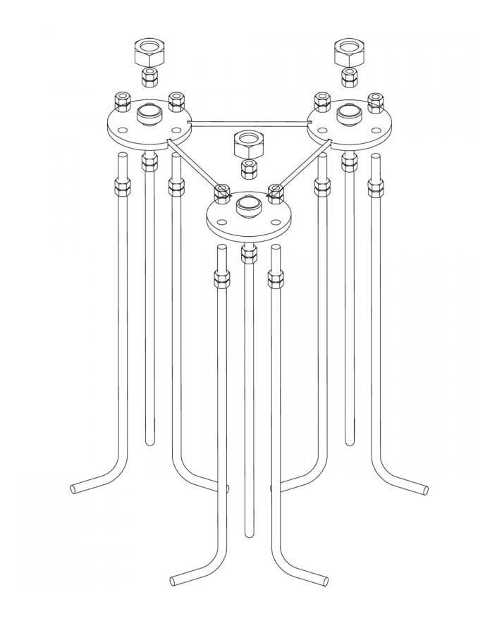 Base Fija Torre 450 Zinc+RPR