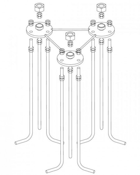 Base Fija Torre 450 Zinc+RPR