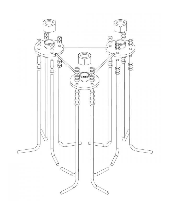 Base Fija Torre 550 Zinc+RPR