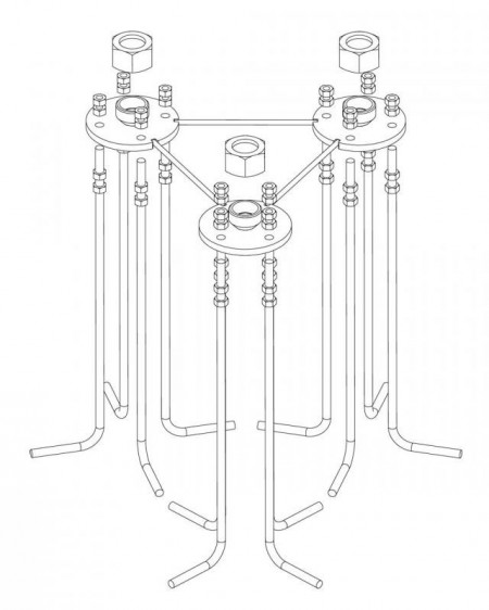 Base Fija Torre 550 Zinc+RPR