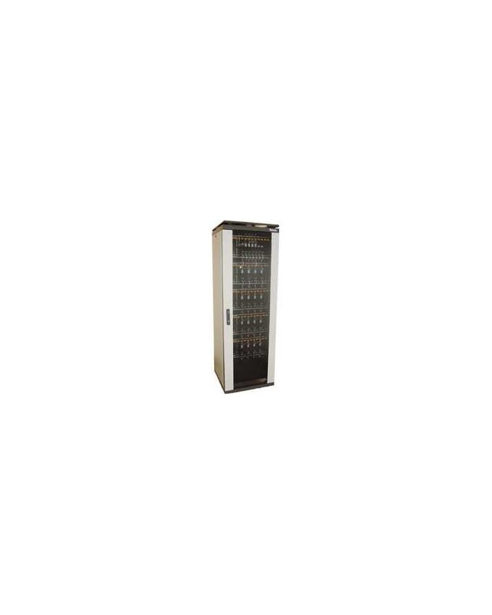 Armario rack 19'' de 40 u con ventilador ruedas y puerta de cristal