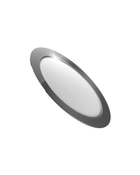 Downlight LED Circular Plano Cromo 18W Luz Neutra