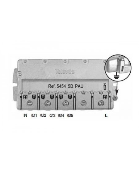 Tecatel Repartidor de 3 Salidas con Conector F 2400 MHz Gris