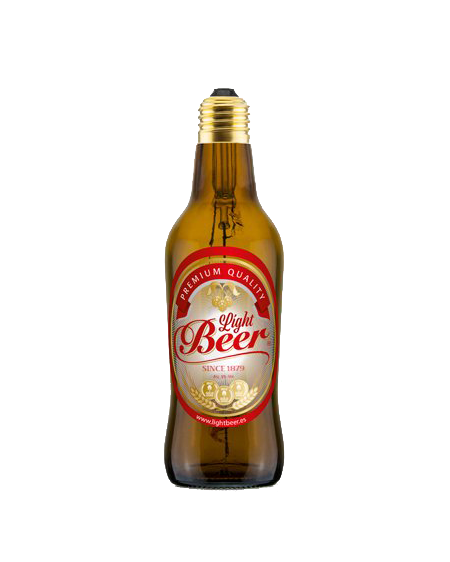 Bombilla LED Light Beer Marrón con etiqueta