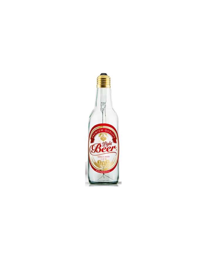 Bombilla LED Light Beer Transparente con Etiqueta