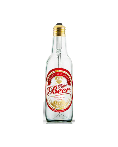 Bombilla LED Light Beer Transparente con Etiqueta